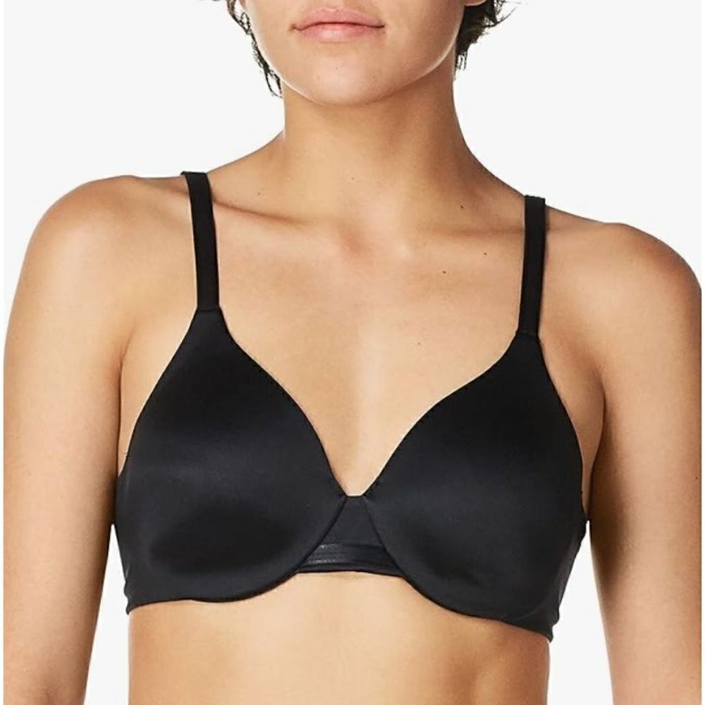 New Bali Size 36C One Smooth U Underwire Bra, Smoothing & Concealing Black